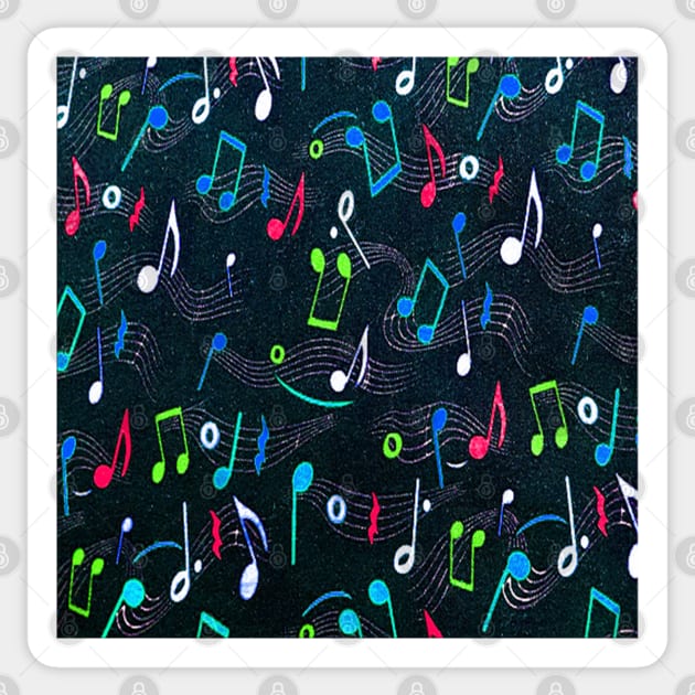 Music Lover Gifts Cute Musical Notes Dancing Pattern Design Sticker by tamdevo1